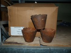 *Box Containing Seventy Two 10cm Antique Style Terracotta Pots