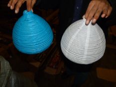 *Bag Containing Approximately 500 Lantern Lampshades (Blue and White)