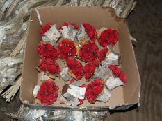 *Box Containing Eight Artificial Rose Centerpieces
