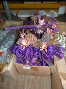 *Box of Spiral Purple Floral Displays