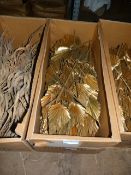 *Box Containing Gold Painted Leaves