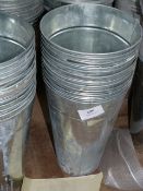 *Twelve Galvanised Flower Buckets