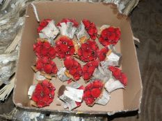 *Box Containing Eight Artificial Rose Centerpieces