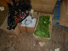 *Three Boxes of Artificial Flowers, Next Bouquets and Festive Decorations