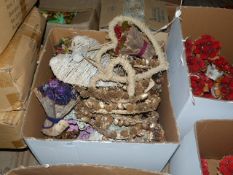 *Box Containing Festive Wreaths, Love Hearts, etc.