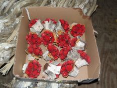 *Box Containing Eight Artificial Rose Centerpieces