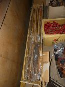 *Box Containing Dried Palm Leaves and Bamboo Canes