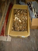 *Box Containing Gold Metallic Flowers