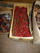 *Box Containing Approximately 145 Red Floral Displays