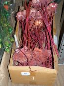 *Box Containing Red Rose Hand Tied Displays