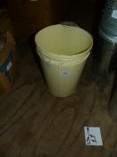 *Five Cream Flower Buckets