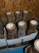 *Box Containing 6 Earthenware Decorative Vases