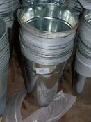 *Twelve Galvanised Flower Buckets
