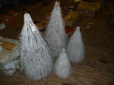 *Pair of Large Conical Frosted Stick Displays with Two Smaller Graduated Displays