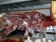 *Quantity of Red Metallic Artificial Floral Displays