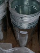 *Twelve Galvanised Flower Buckets