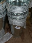 *Twelve Galvanised Flower Buckets