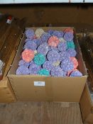 *Box of Coloured Floral Baubles