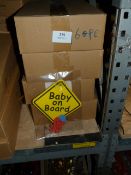*Four Boxes Containing Twenty Four Baby on Board Window Stickers