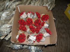 *Box Containing Eight Artificial Rose Centerpieces