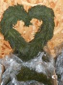 *Box Containing 10 Black Heather Heart Shape Wreaths