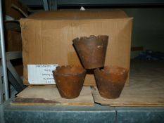 *Box Containing Seventy Two 10cm Antique Style Terracotta Pots