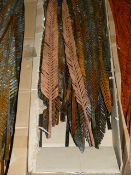 *Box of Blue and Silver Glitter Artificial Foliage