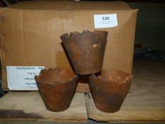 *Box Containing Seventy Two 10cm Antique Style Terracotta Pots