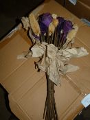 *Box Containing Dunelm Plum Flower Posies