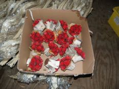 *Box Containing Eight Artificial Rose Centerpieces
