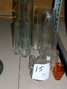*Fifteen Assorted Glass Vases
