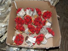 *Box Containing Eight Artificial Rose Centerpieces