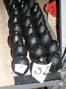 *Thirty Two Matt Black Vases