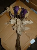 *Box Containing Dunelm Plum Flower Posies