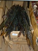 *Box Containing Black and Glittered Decorative Leaves