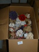 *Box of Assorted Festive and Other Artificial Flower Displays