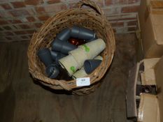 *Basket Containing Assorted Plant Pots