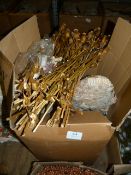 *Box Containing Dried Seed Heads and Silver Birch Heart Decorations