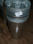 *Twelve Galvanised Flower Buckets