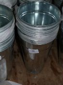 *Twelve Galvanised Flower Buckets