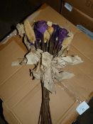 *Box Containing Dunelm Plum Flower Posies