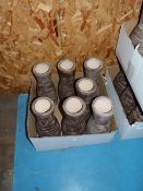 *Box Containing 7 Earthenware Decorative Vases