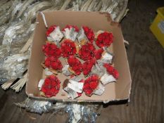 *Box Containing Eight Artificial Rose Centerpieces