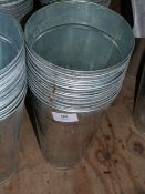 *Twelve Galvanised Flower Buckets