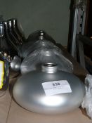 *Six Brushed Aluminium Effect Vases