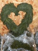 *Box Containing 10 Black Heather Heart Shape Wreaths