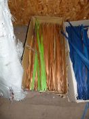 *Box Containing Natural and Green Stained Palm Leaves