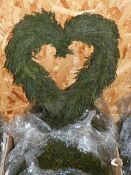 *Box Containing 10 Black Heather Heart Shape Wreaths