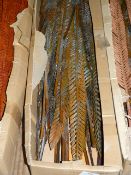 *Box of Blue and Silver Glitter Artificial Foliage