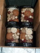 *A Dozen Decorative Deco Balls in Drum Pot Pourri Sets (Cinnamon Scented)